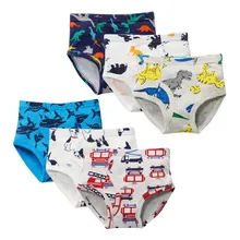 3 шт./партия, детское нижнее белье с рисунками для мальчиков детские шорты, трусы-боксеры для маленьких мальчиков, Трусы-брифы для подростков, От 2 до 12 лет