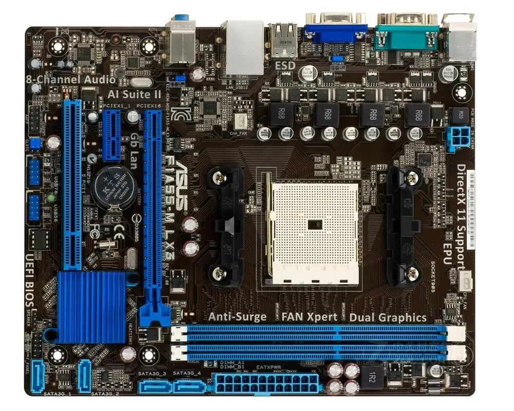 

Asus F1A55-M LX3 Desktop Motherboard AMD A55 Socket FM1 DDR3 32GB USB2.0 VGA uATX Original Used Mainboard
