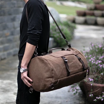 

Backpack Space Men's Vintage Canvas Duffel Convertible Bag 3 in 1 Shoulder Back Pack for backpack Travelling Y02