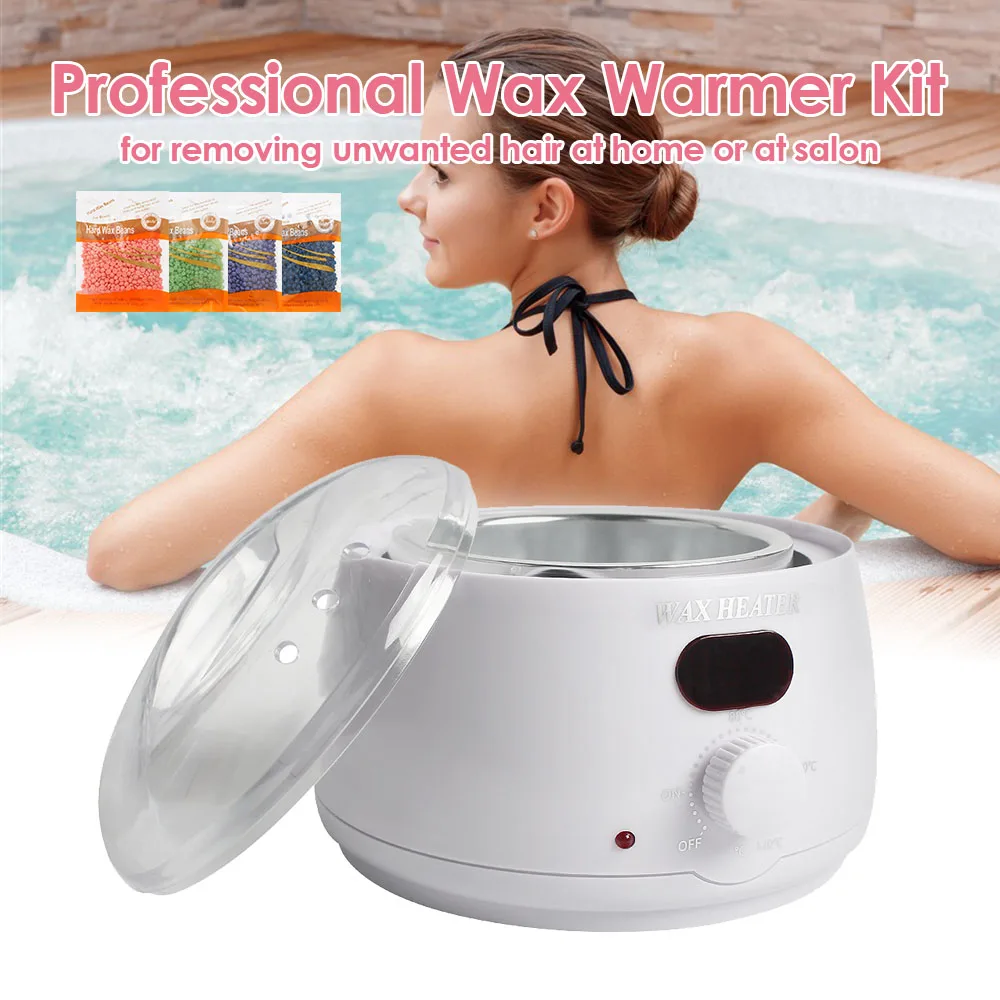 

Wax Warmer Kit Hair Removal Tool Kit Waxing Heater Machine 10 Wax Applicator Sticks for Body Legs Face Bikini Hair Removing