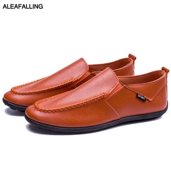 

Aleafalling Men's Causal Shoes Easy-wearing Fashion Message Outdoor College Student Sneakers Soft Leather Causal Flat Shoes