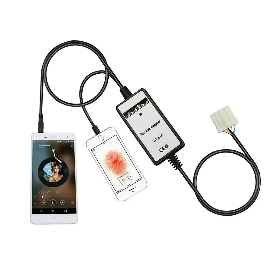 

Auto Car 12Pin USB SD Card Aux-in Adapter MP3 Player Radio Interface for For Mazda