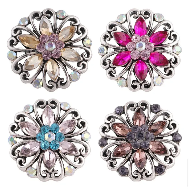 10 шт./лот Partnerbeads Цветочная застежка со стразами Кнопка ODM OEM Кнопка оснастка ювелирной подходит 18 мм Кнопка подходит для браслета с защелкой на зестежке с KC8724