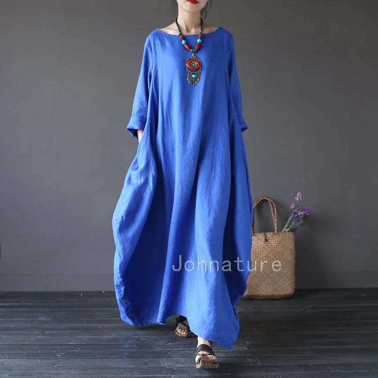 3 quarter sleeve maxi dress