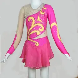 Индивидуальный костюм Фигурное катание на льду форма для гимнастики конкурс взрослый ребенок юбка для девочек соревнование в катании на