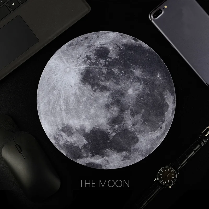 

22cm Crirle Round The Moon Gaming Working Personalized Durable Mouse Pad Mat Comfort Mice Pads