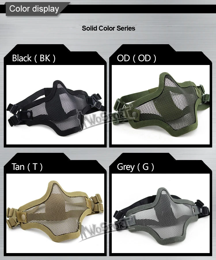 military airsoft AR 15 tactical paintball accessories protective V1 half face dual-band scouts mask for hunting HT16-001A (10)