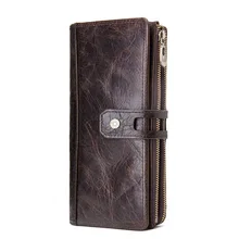 Men Business Leather Clip Cowhide Wallet Men Purse Short wallet card case purse wallet hasp coin bifold leather Quality Wallet