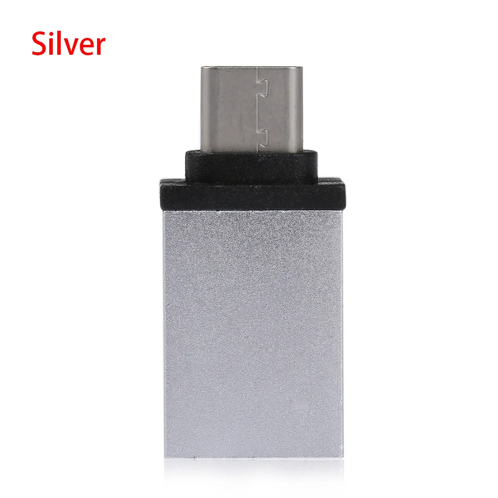 1 предмет; Новинка; мини-адаптер Тип C USB-A 3,0 Женский OTG конвертер USB C 3,1 для Mac Nexus 5X6 P мужского и женского пола USB-C 3,1 OTG адаптер - Цвет: silver