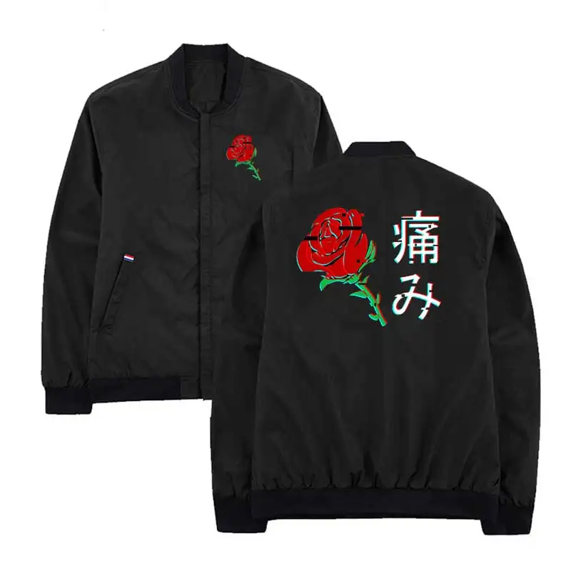 Harajuku Японская Эстетическая Роза мужские куртки Lil Peep пальто хип-хоп ветровка уличная куртка зимняя мужская одежда куртки - Цвет: Lil Peep jackets men