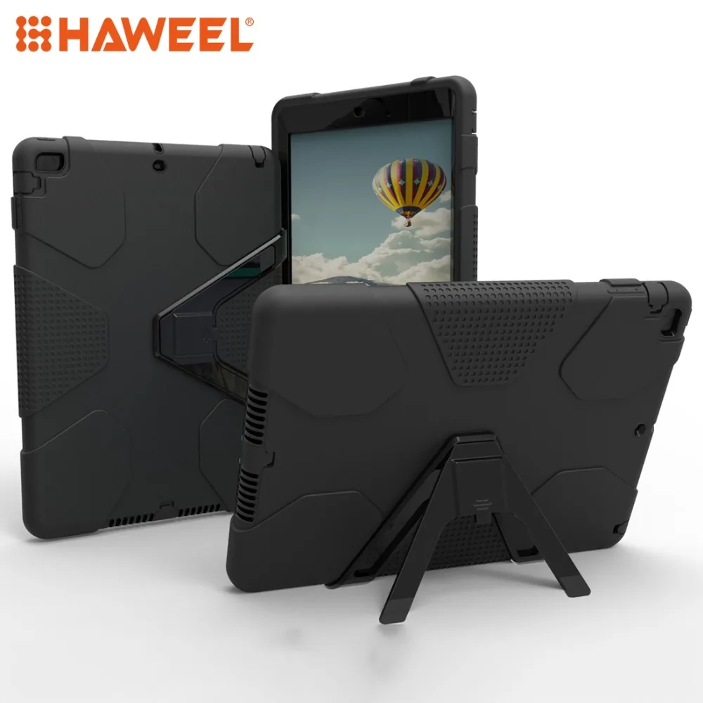 

Haweel Tablet Case For iPad 9.7 (2018) (2017) PC+Silicone Shockproof Protective Back Cover Case With Holder New Protective Case