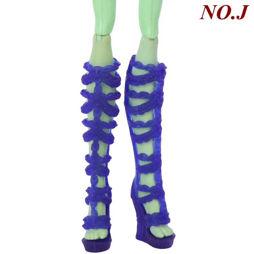 Модная Высококачественная кукольная обувь для кукол Monster high, милая праздничная одежда для свиданий, смешанные туфли на высоком каблуке, ботинки, аксессуары для кукол игрушки - Цвет: NO.J