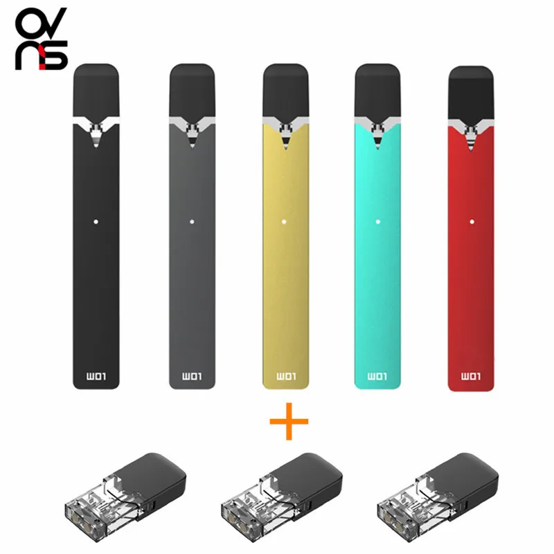 Pod Vape Kit OVNS W01 комплект электронных сигарет 280 мАч батарея 0 7 Ом мл картридж для JUUL