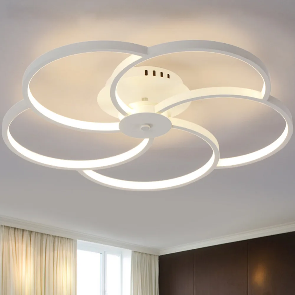 

Modern Chandelier Home Loft Decor Flower Artistic Surface Mounted Indoor Lighting Fixtures Remote Lighting