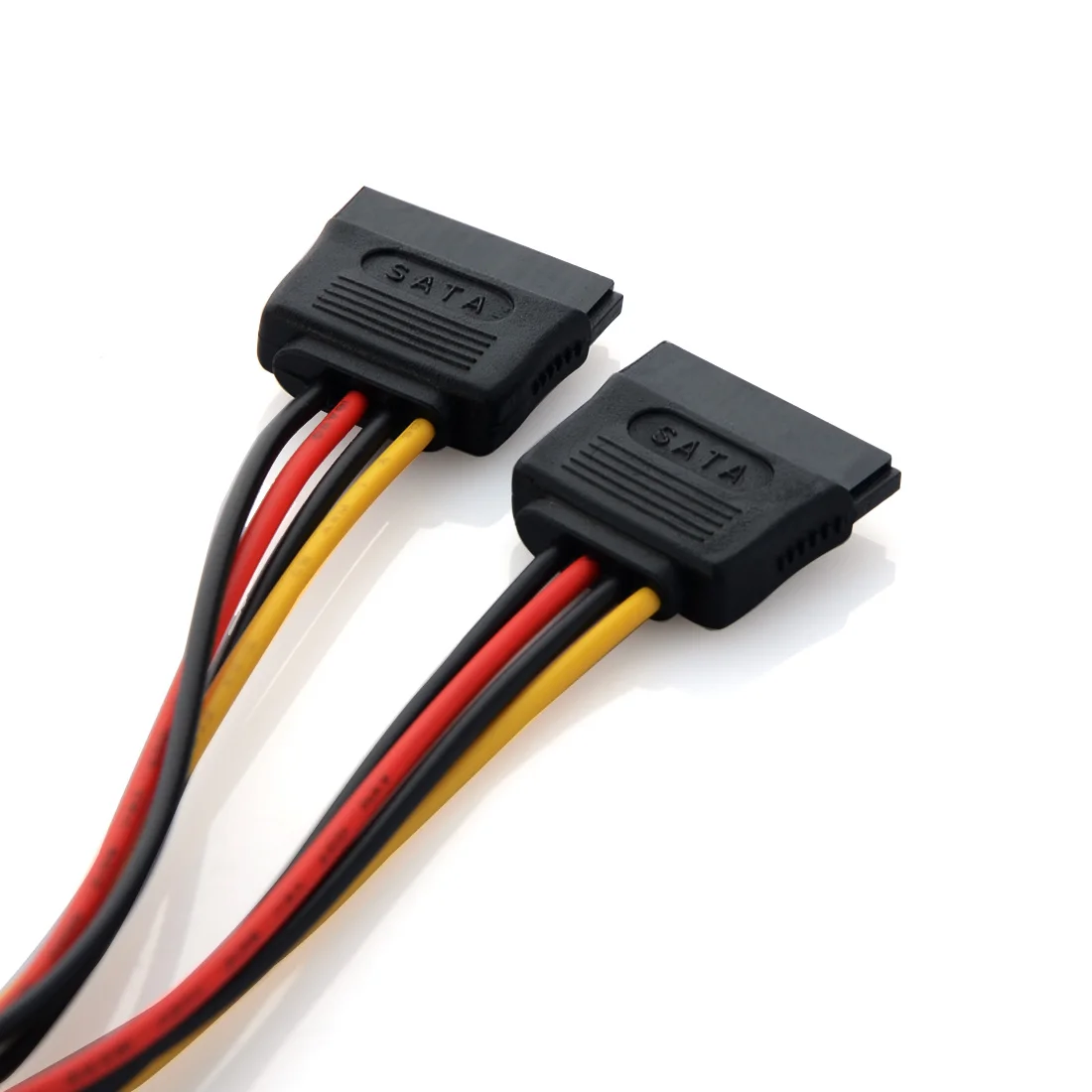 15 Pin SATA Male Plug To 2 Female 15Pin Power HDD Splitter Connector Cable Power Cable Cord Adapter for bitcoin mining device