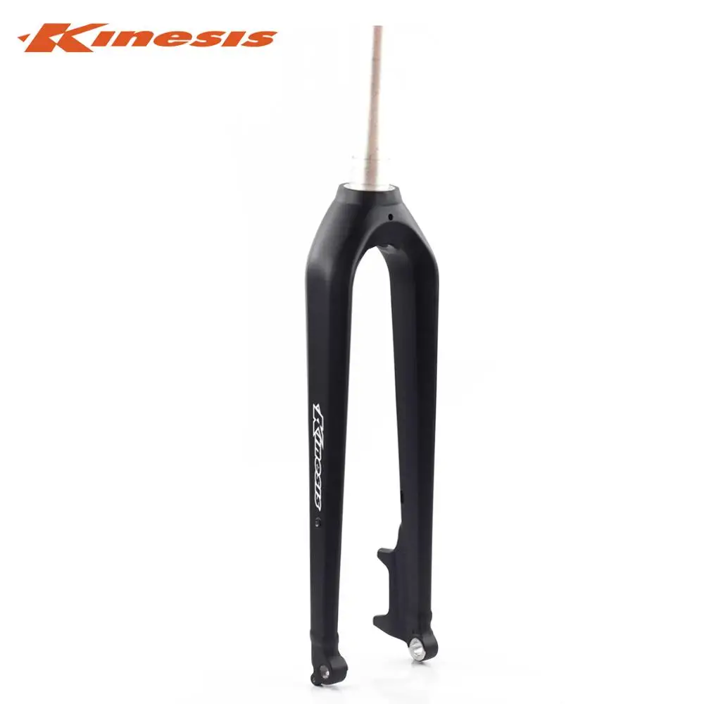 Kinesis 27," 650B 29er алюминиевая MTB Boost вилка жесткая коническая 1/8" до 1 1/" дисковый тормоз 110 мм x 15 мм через ось вилки - Цвет: fork only