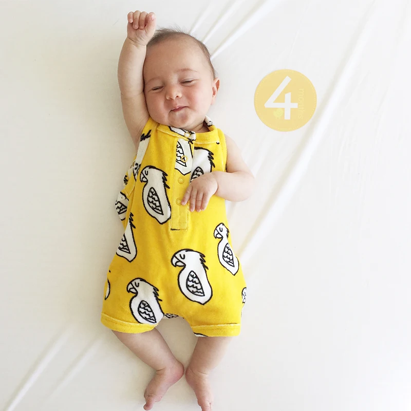 

TinyPeople woodpecker baby onesies summer sleeveless cotton fabrics vests bodysuit baby boys girls super cute newborn clothes