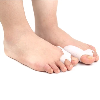 

Hot sale 1 Pair Silicone Foot Toe Separator Thumb Valgus Corrector Bunion Adjuster Hallux Valgus
