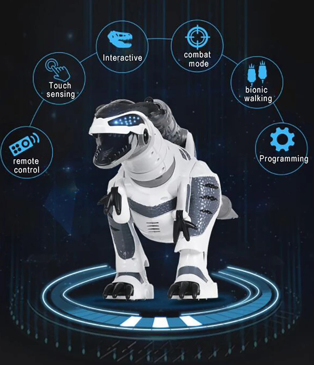 RC робот-динозавр интеллектуальная интерактивная игрушка с компьютерным управлением электронный пульт дистанционного управления робот ходьба Танцы Пение бой режим игрушки