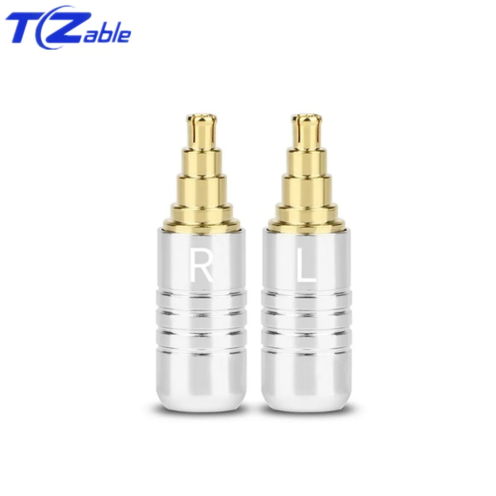 Hifi Audio Connector Earphone Pin Plug For IE40 Pro Headphones Jack Solder Wire Connector DIY Replace Headphone Cable Adapter - Цвет: Silver 1 pair