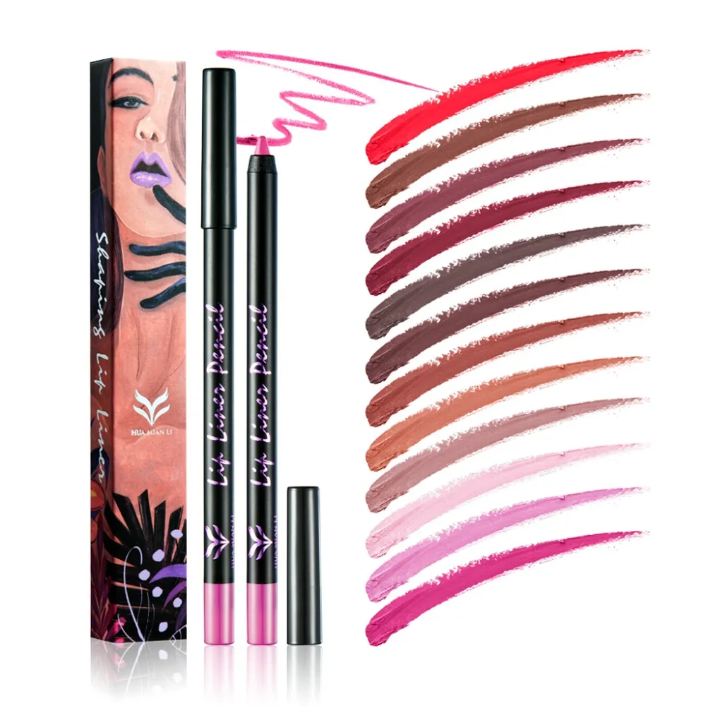 12 Colors Lip Liner Pencils Waterproof Lip Pencil Long Lip