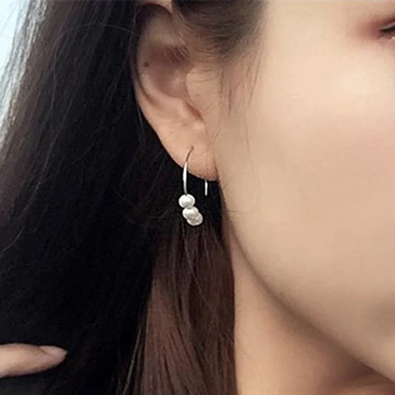 

Fashion Elegant Three Pearls Semi-circle Earrings for Women Jewelry Gifts