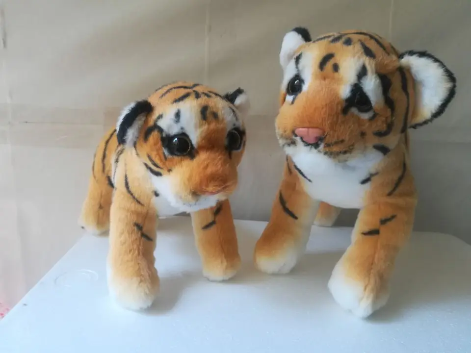 simulation tiger plush toy yellow standing tiger soft doll baby toy birthdat gift w2091in