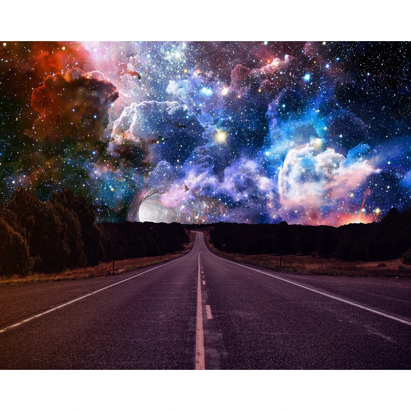 5D DIY full Square/Round Drill diamond painting Cross stitch Colorful Sky &amp Road Rhinestone embroidery Home Mosaic decor | Дом и сад