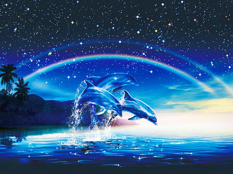 

Diamond Embroidery Dolphins Scenery Stitch 5D Diamond Mosaic Painting Full Square Sale DIY Rhinestones Pattern Paintings