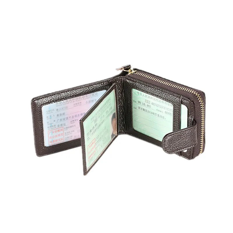Rfid высокое качество корова натуральная кожа большой емкости для мужчин и женщин держатель кредитной карты водительское удостоверение защита монет банк кошелек