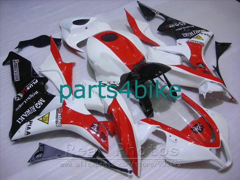 New hot body parts fairings for Honda CBR600RR 2007 2008 red white black bodywork fairing kit 07 08 CBR 600RR TP46