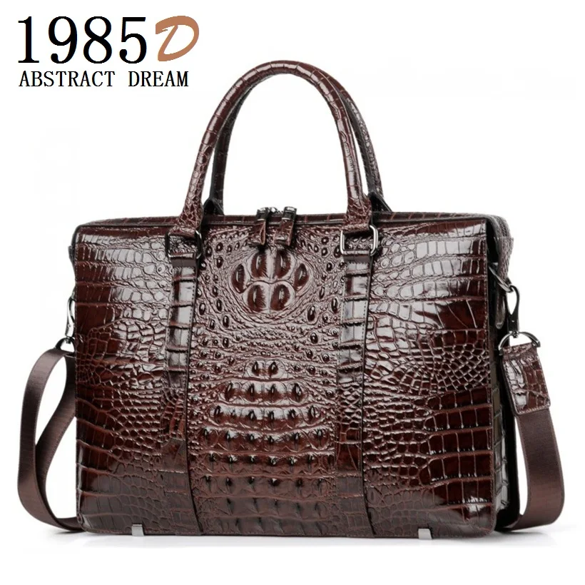 

designer Crocodile men's handbag , luxury real leather handbag . business Totes , Computer bags , men real leather briefcase