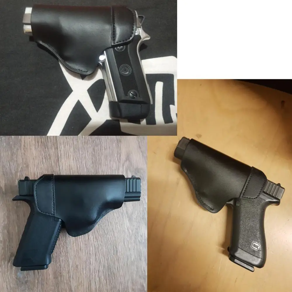 Левая рука кожа IWB скрытый носить кобура пистолет оружие для Glock 17 19 22 43 Sig Sauer P226 Ruger Beretta 92 M92 s& w пистолеты