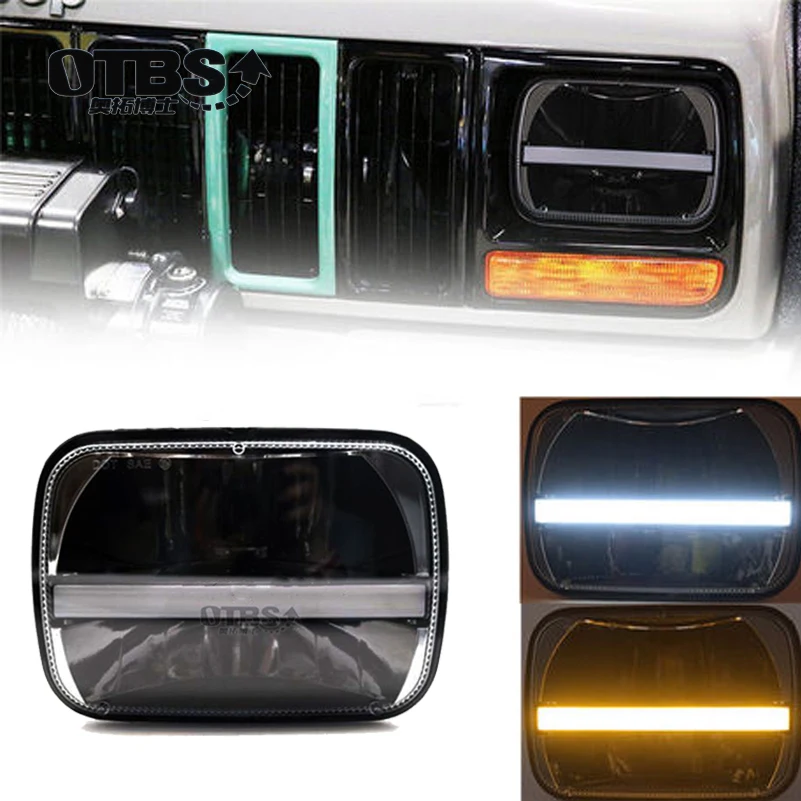 Светодиодный прожектор OTBS 5x7 дюймов фара 7x6 для Jeep Wrangler YJ Cherokee XJ H6054 H5054 H6054LL 69822 6052