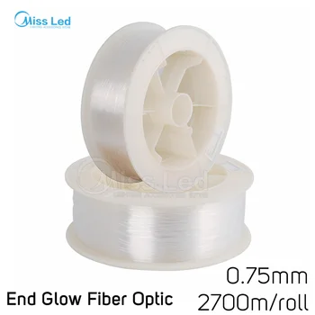 

Wholesale 2700m/roll 0.75mm Diameter PMMA LED Fiber Optic Cable End Glow For Decoration Lighting