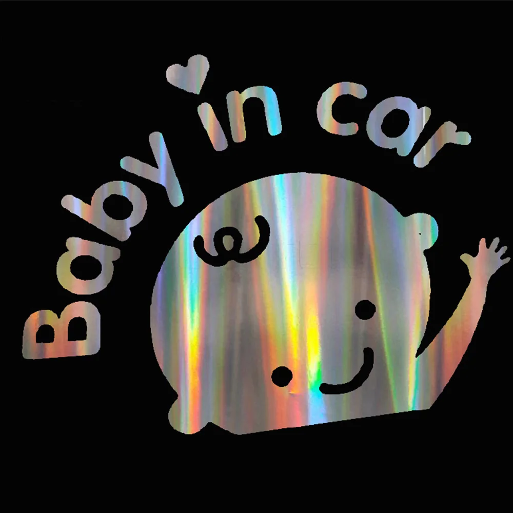 Colorful Laser Russian Kids Baby On Board Car 3D Sticker "Baby In Car" Car Decals Vinyl Stickers Family Auto Cover Baby Protect - Image 5