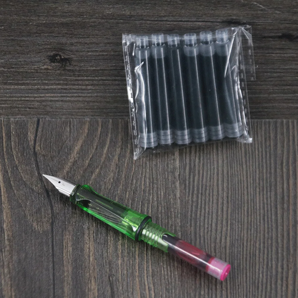 

6PCS/Lot 3.4mm Ink Sac Fountain Pen Ink Cartridge Refills Fountain Pen Ink Calligraphy School Supplies Blue Black Red