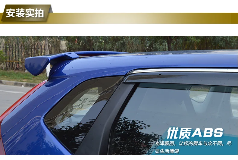 

fit for HONDA FIT 2014 ABS baking varnish stove varnish high quality Spoiler spoiler Wing rear wing different colors