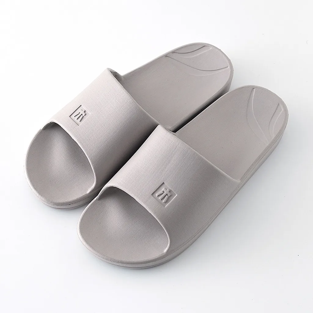 

2019 NEW Men&Women Home Indoors PVC Slippers Solid Floor Family Shoes Beach Sandals mannen slippers для пляжа тапочки#XP25