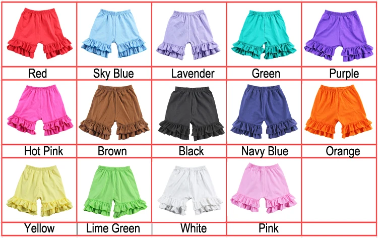 Baby Girls Shorts Ruffled Cotton Short For Summer Children Loose Colorful Beach Shorts Kids Pants 1-8 years шорты