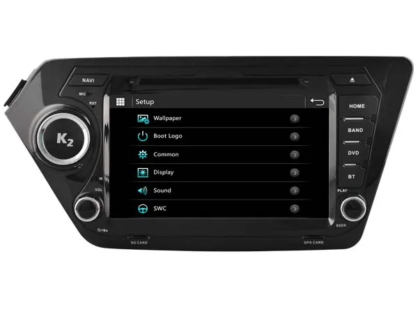Sale 1024*600 HD car dvd player GPS Navigation for Kia K2 RIO headunit autoradio with multimedia bluetoothMAP free rearview CAMERA 2