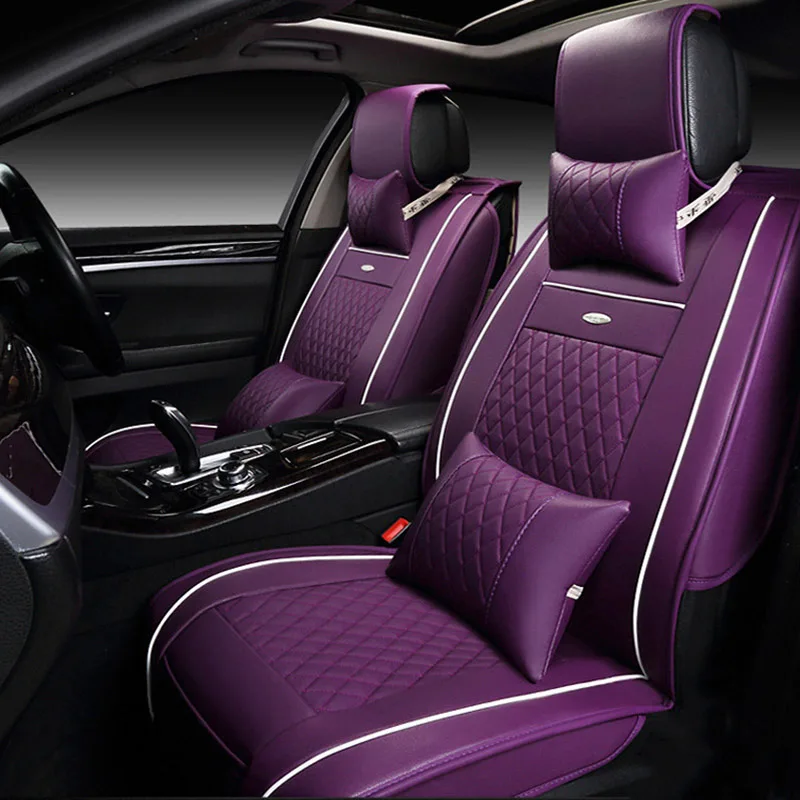 Универсальные чехлы для сидений автомобиля из искусственной кожи для Toyota Corolla Camry Rav4 Auris Prius Yalis Avensis SUV Автомобильные аксессуары Автомобильные палочки