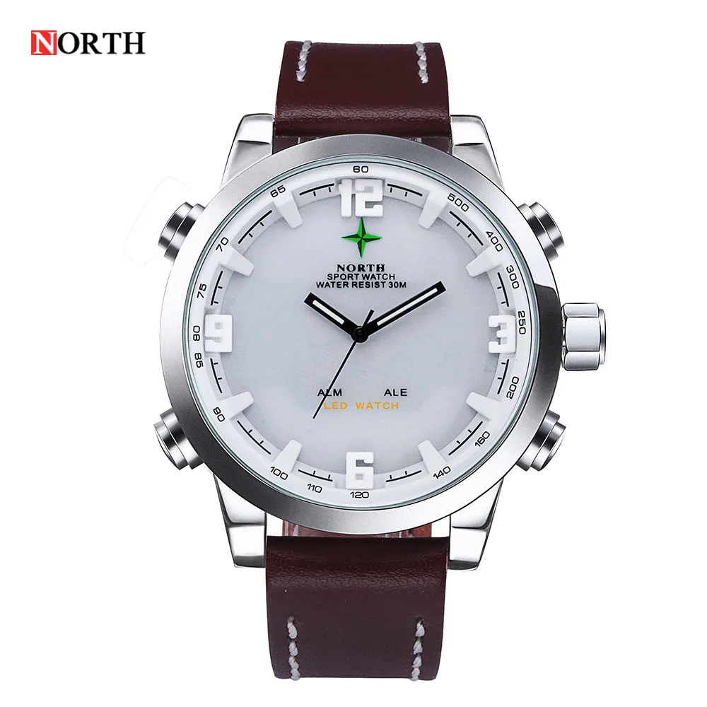 

Reloj Hombre 2016 Man Clock Male Military Original North Sports digital Watch For Men LED Analog Date Alarm Back Light Display