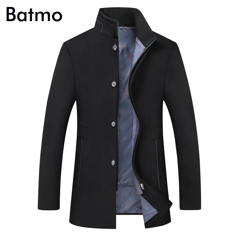 Новое поступление 2019 зимнее высококачественное шерстяное пальто BATMO для мужчин