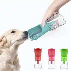350 мл Новая мода собака Прогулки Открытый Портативный Pet диспенсер для путешествий герметичность фильтр бутылка для воды
