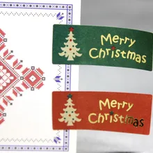 200 шт/партия 2 цвета Счастливого Рождества наклейки чашка подарок запечатывание коробки стикер выпечки пакет торт коробка украшения