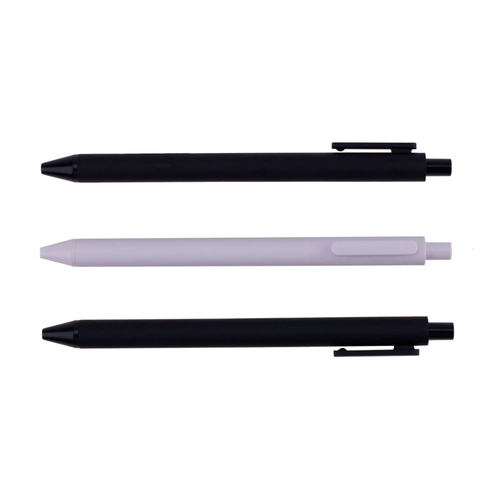 10 шт. простой черный, белый цвет гелевые ручки черные чернила 0,5 мм для учащихся школы и офиса письменные принадлежности papelaria канцелярия