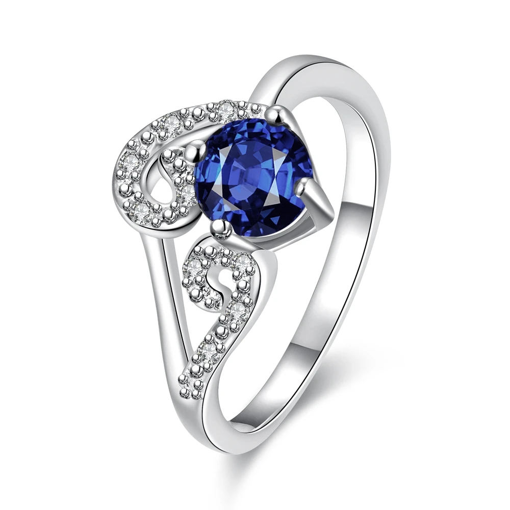 Eleple Vintage Fairy Engagement Rings For Women Girl Gifts Clear 3 ...