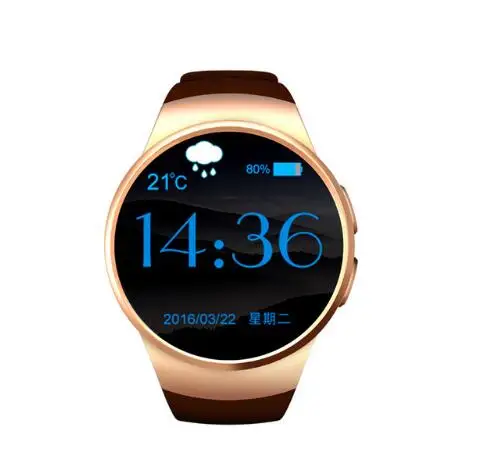 NAIKU KW18 Bluetooth Смарт часы телефон полный экран Поддержка SIM TF карты Smartwatch сердечного ритма для apple IOS huawei Android - Цвет: KW18 Gold NO box