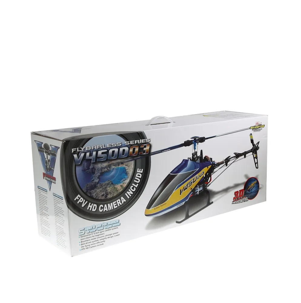 Walkera V450D03 6CH 450 RC FBL RTF Helicopter w/ White DEVO 10 Transmitter